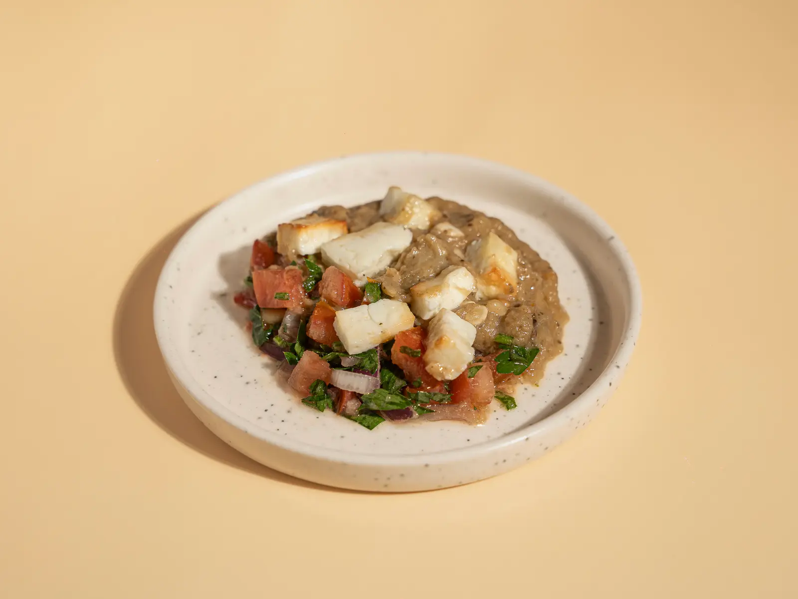 Taboulé de semoule, tomates et feta